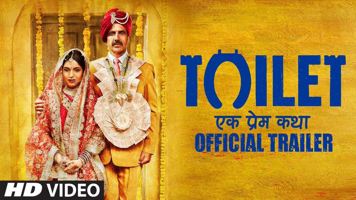 Movies and Economics Papers,  a 🧵 
Toilet, ek Prem Katha (1/n) 

The movie highlights how the availability of toilets in rural India is driven by norms of ritual purity and shows rural women demanding toilets as they enter the marriage market --