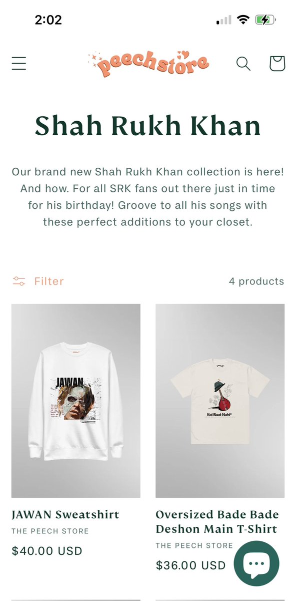 thepeechstore's tweet photo. #ShahRukhKhan Collection is finally here. We’re so excited to share it with everyone. It’s been a long time coming. @iamsrk 💖 https://t.co/lEggsUM0zX https://t.co/3kyn0fTGch