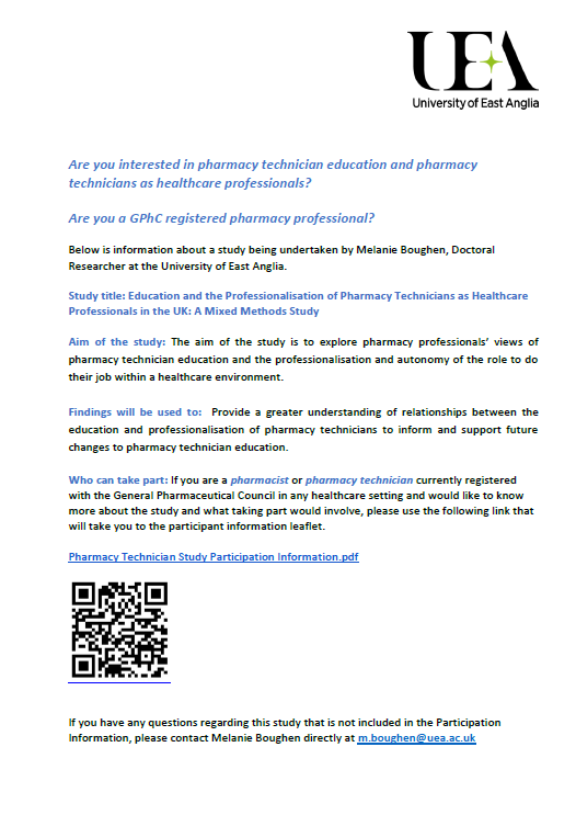 Pharmacists and pharmacy technicians!

Last chance to participate  - questionnaire closes today at 10pm

Responses from all sectors are welcome, including Community Pharmacy colleagues
<a href="/rpharms/">Royal Pharmaceutical Society</a> <a href="/TheGPhC/">GPhC</a> <a href="/APTUK1/">APTUK</a> <a href="/DayLewisGroup/">Day Lewis Pharmacy</a> <a href="/pcpa/">PCPA</a> <a href="/NPTGS1/">NPTGS</a> 

tinyurl.com/5fw7ym7v