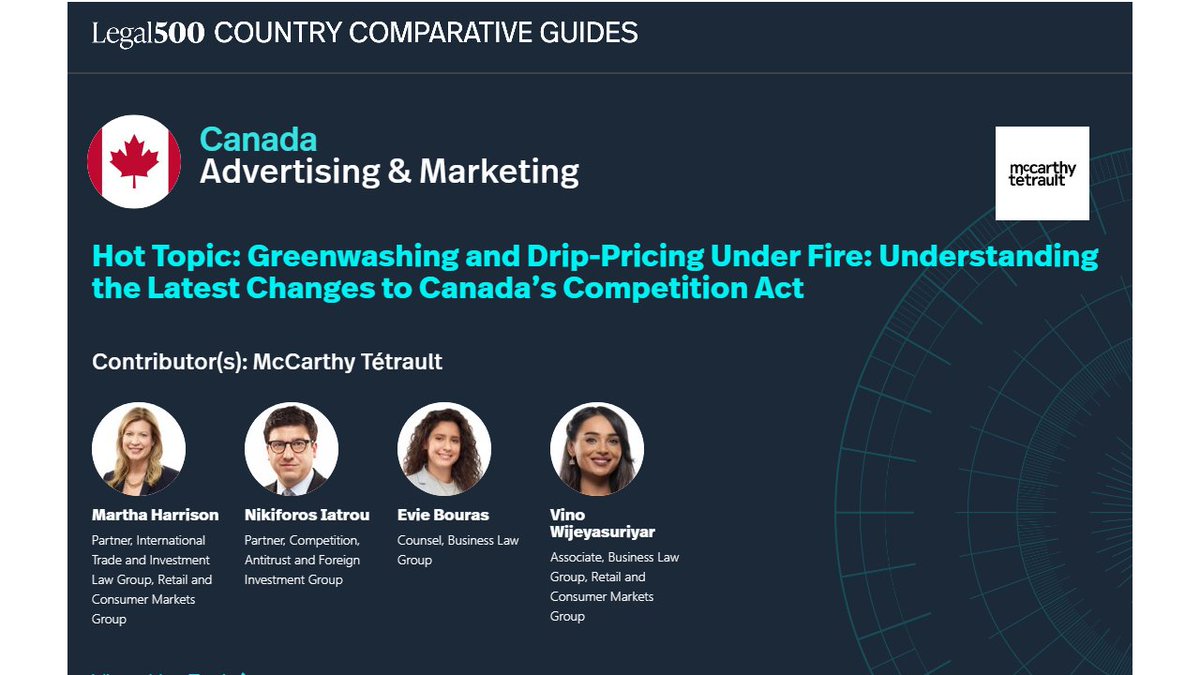 The new provisions in the Competition Act, along with increased inquiry from the CFIA, mark a significant shift in the advertising and marketing landscape in Canada. 
Please view the hot topic here - ow.ly/q1Zw50TQNxT

#advertising #marketing