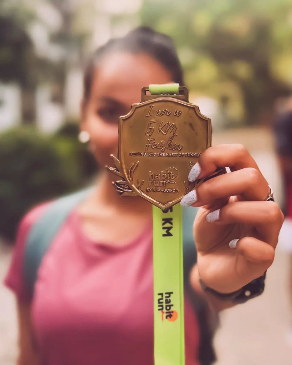 tiashasom's tweet photo. Completed my first ever 5K and felt unstoppable! Here’s to the miles, the sweat, and the strength! Thank you @BhaagoIndia for organising the Habit Run October Edition. Taking home a medal and a lot of happy memories!
.
#runhappy #runningcommunity #finishline #runforfun https://t.co/9dgmQrOeZB