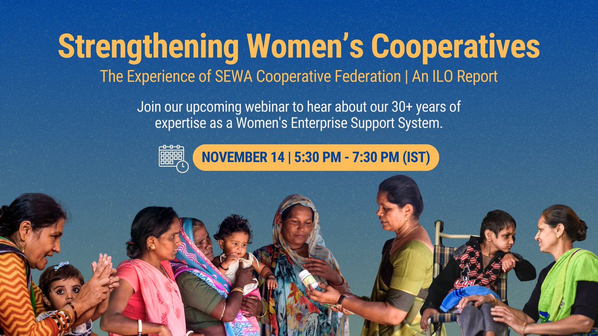 To mark National Cooperative Week (14th – 20th November 2024) and in preparation for the International Cooperative Alliance Conference and Global Assembly 2024, SEWA Cooperative Federation is holding a webinar. Register now!
zoom.us/webinar/regist…