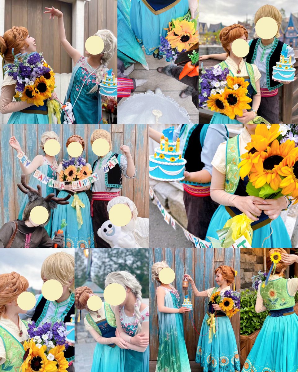 ann_e_fa's tweet image. ❄️Frozen Fever🌻

素敵なメンバーにお誘いいただき
アナちゃん仮装してきました🫶

色合いが最強に可愛い！
サプライズ組楽しかったー！！！