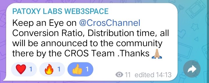 Shazii_9's tweet photo. $CROS Airdrop latest news. #CROSworldsListBitget https://t.co/v0vYnAnUH1