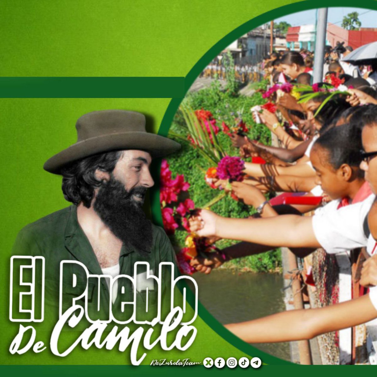 ManoloRGomez's tweet photo. Camilo Cienfuegos fue un destacado revolucionario de extracción humilde y amplia ascendencia popular por su carácter jovial y natural desprendimiento
#ElPuebloDeCamilo
#DeZurdaTeam 🐊
#AmigosDeFidel https://t.co/w8xcr6FwC6