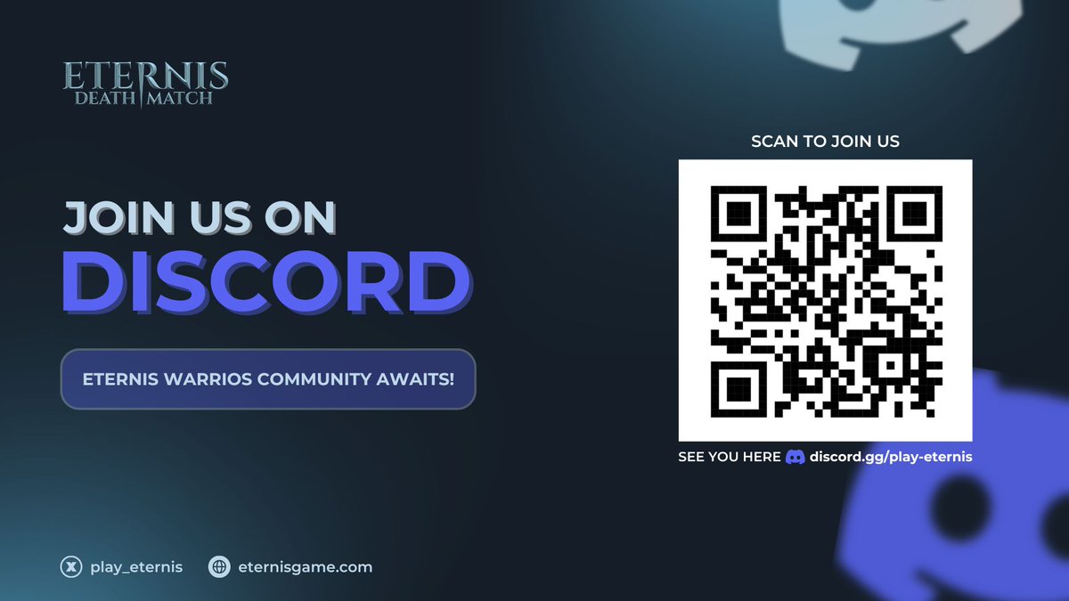 Join the Eternis Universe on Discord ⚔️

Step into the heart of the Eternis community! 💬 Connect with fellow players, get exclusive updates, share tips, and be part of epic discussions.

👉 discord.gg/play-eternis

Join our Discord now and become a true Eternis Warrior 💪