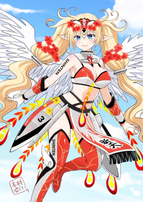 三華新天ちゃん描かせて頂きました!「創作キャラクターお描きします」プランでのご依頼ありがとうございました! #pixivRequest 