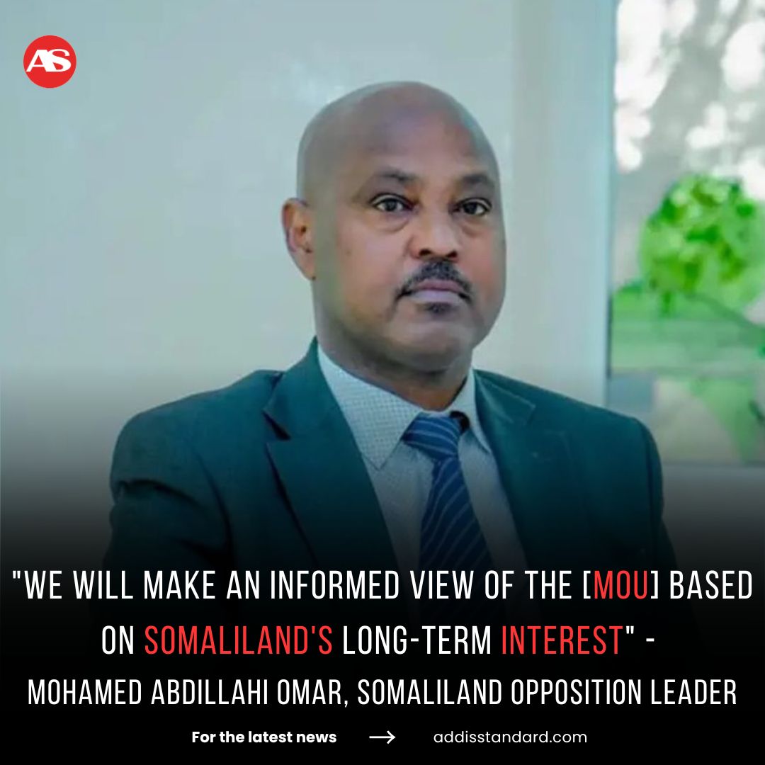 #The_Interview: “We will make an informed view of the [MoU] based on Somaliland’s long-term interest” – #Somaliland opposition leader

The recent Memorandum of Understanding (#MoU) between #Ethiopia and Somaliland has drawn attention in the Horn of Africa, with regional powers