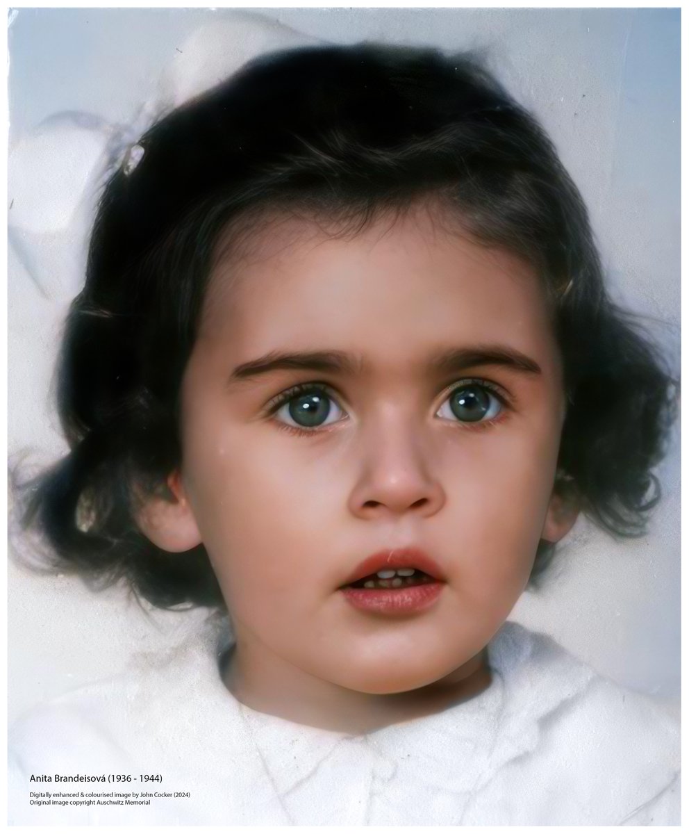 On this day in 1944, an 8 year old Czech Jewish girl was deported from Theresienstadt to Auschwitz, with her 11 year old brother, where they were murdered in the gas chamber. Her name was Anita Brandeisová

Please support <a href="/AuschwitzMuseum/">Auschwitz Memorial</a> reach 2m followers