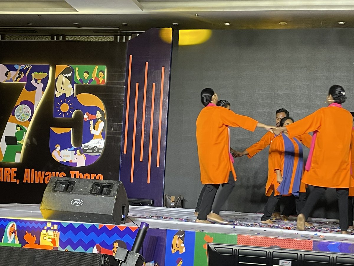 HCSarahCooke's tweet photo. I joined @CAREBdesh today to celebrate their 75th anniversary. 

We have partnered to deliver humanitarian support and promote economic empowerment and human rights. 

And we are helping protect ecosystems and livelihoods of 1 million people in the Sundarbans and Hakaluki Haor. https://t.co/8j0HHb7ACz