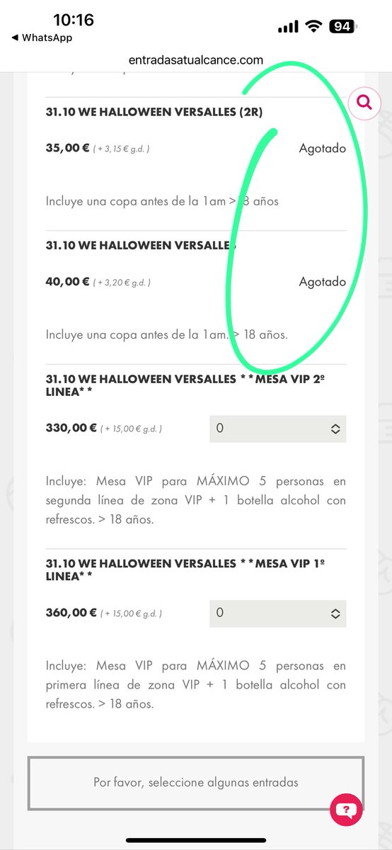 SOLD OUT. Manuela Trasobares en el Halloween Versalles de We Party.