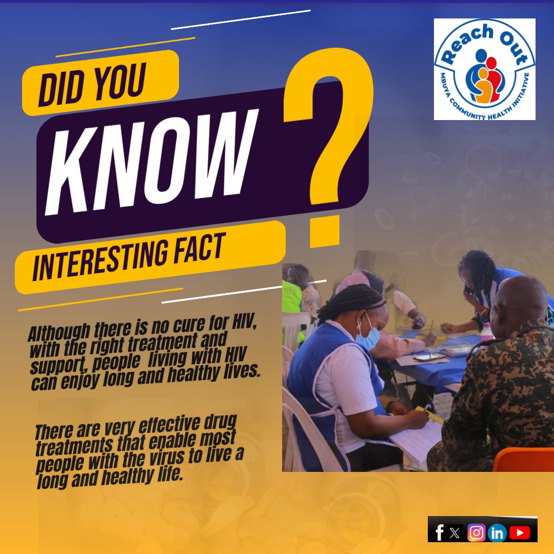 Reachoutmbuya's tweet photo. HIV doesn’t have to limit life
Effective treatment means people with HIV can live long, healthy lives. Let’s support care and end the stigma.
Retweet to raise awareness.
#Hopeforthefuture
#WellnessForEveryChild
@USAIDUganda
@nick1kamwe @makula_99 https://t.co/ray0zfBQpZ