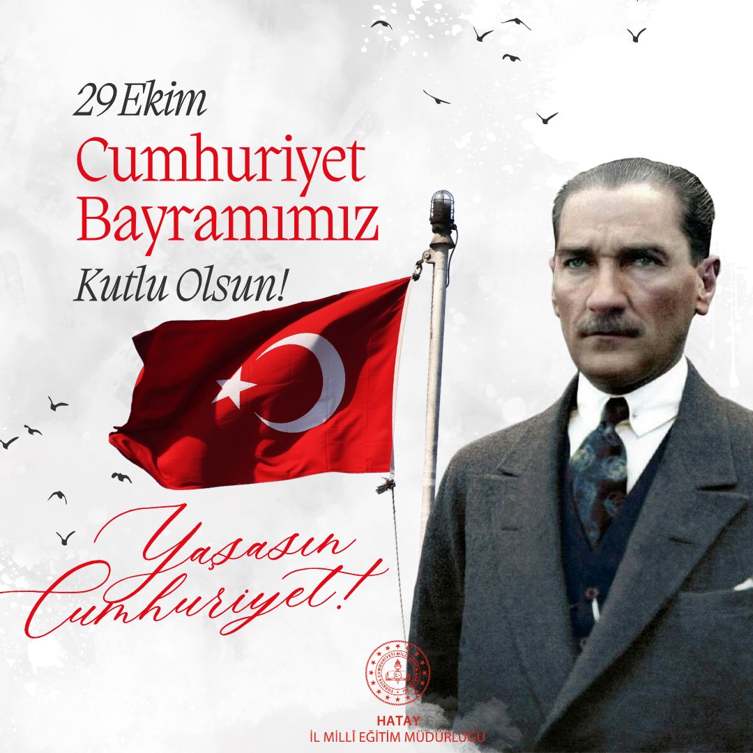 29 Ekim Cumhuriyet Bayramımız kutlu olsun!

101.yılında başta kurucusu Gazi Mustafa Kemal Atatürk olmak üzere Cumhuriyetin ebedî kahramanlarını rahmet, minnet ve şükranla anıyorum.

#hataymem
#EğitimHatayaNefesOluyor
