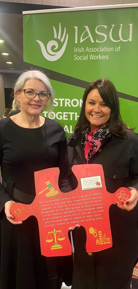 ATDIreland's tweet photo. Great support from Social workers in @IASW_IRL standing with @ATDIreland & The #Addthe10th Alliance in their campaign to end Socio-Economic Discrimination in Ireland #combatpoverty #EndPoverty
Watch our Poverty Aware Practice film: https://t.co/mktEHpTHwx https://t.co/8faSvwTKmT