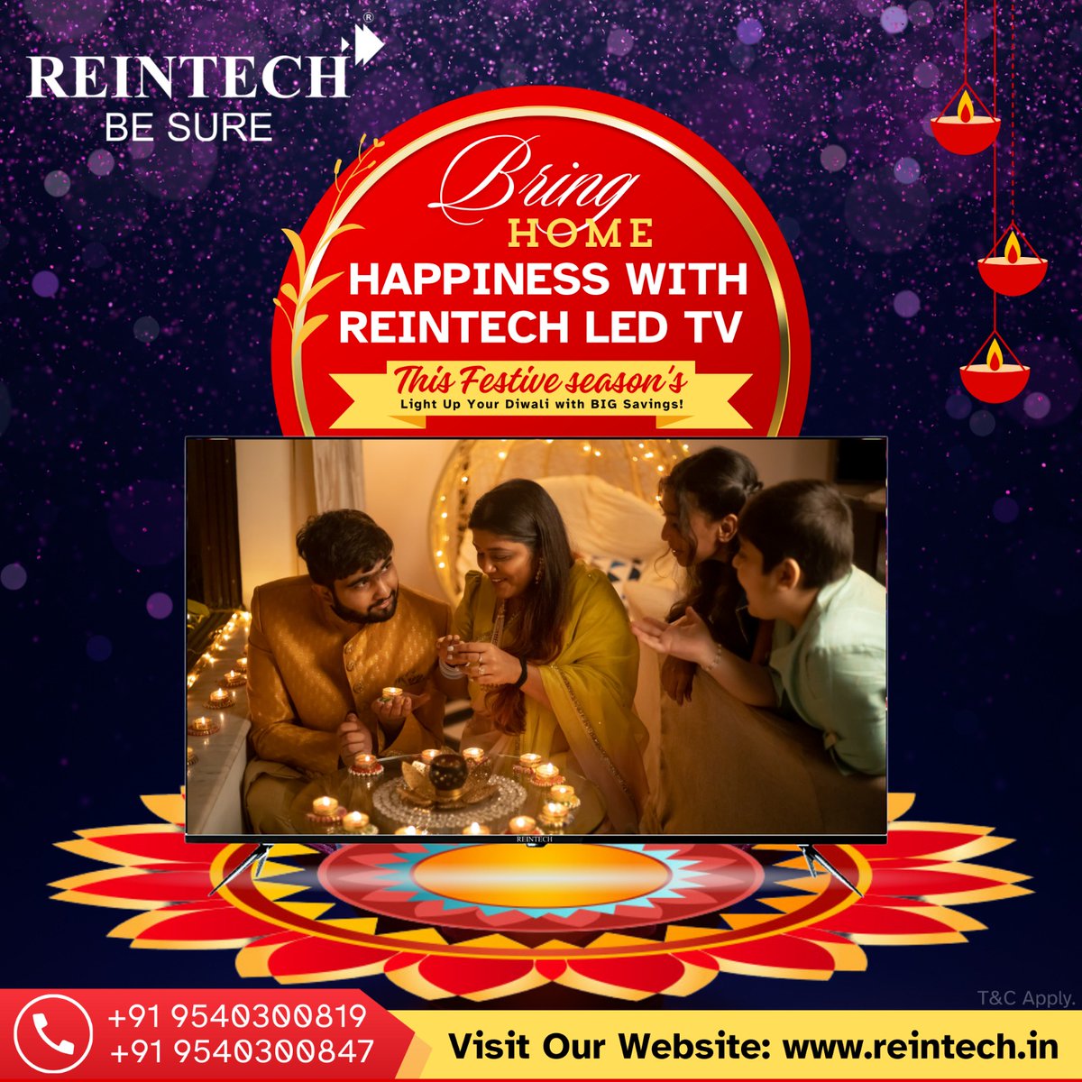 ReintechLtd's tweet image. This festive season, elevate your celebrations with the vibrant visuals of Reintech LED TV! Perfect for cozy movie nights or binge-watching your favorite shows with loved ones.✨🎉

 #ReintechLEDTV #FestiveVibes #Ledtv  #HappyDiwali #diwali2024 #diwalispecial
#C295MadeInIndia