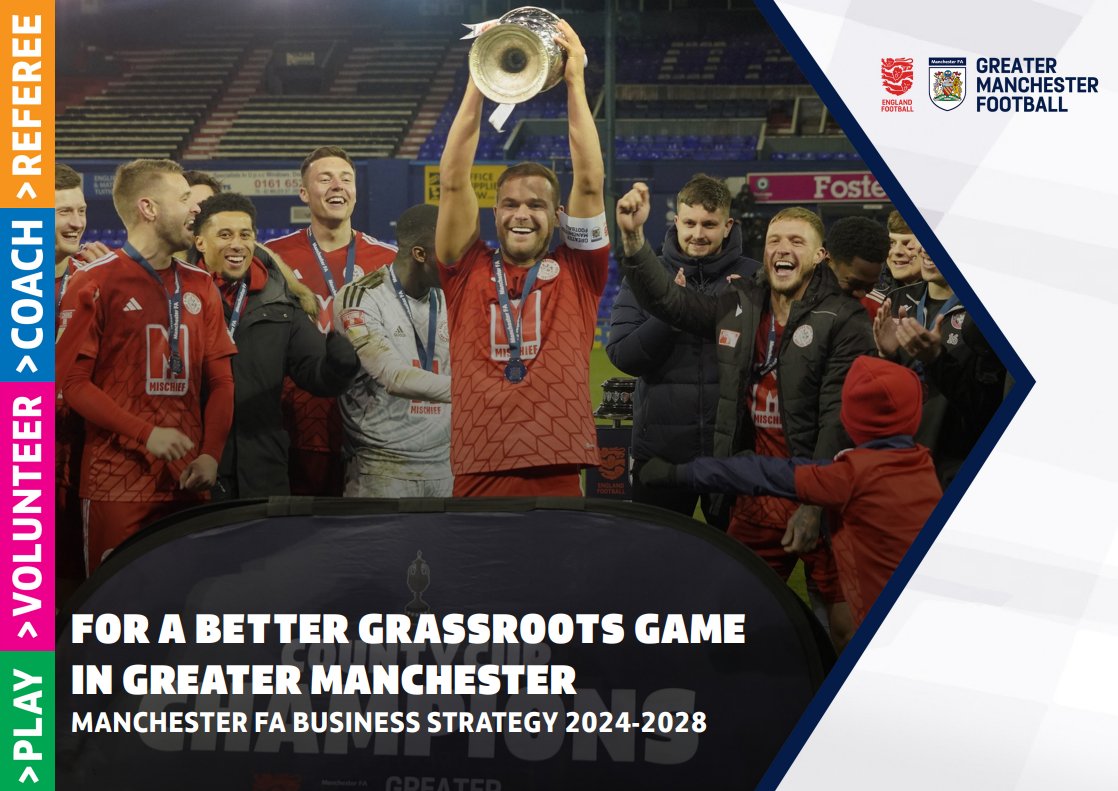 Manchester FA launch new Grassroots Football Strategy for Greater Manchester  📰

Following the announcement of The FA’s new strategy, our strategy will work collaboratively with The FA’s, outlining five key priority areas. 

For a Better Grassroots Game in Greater Manchester 🤝