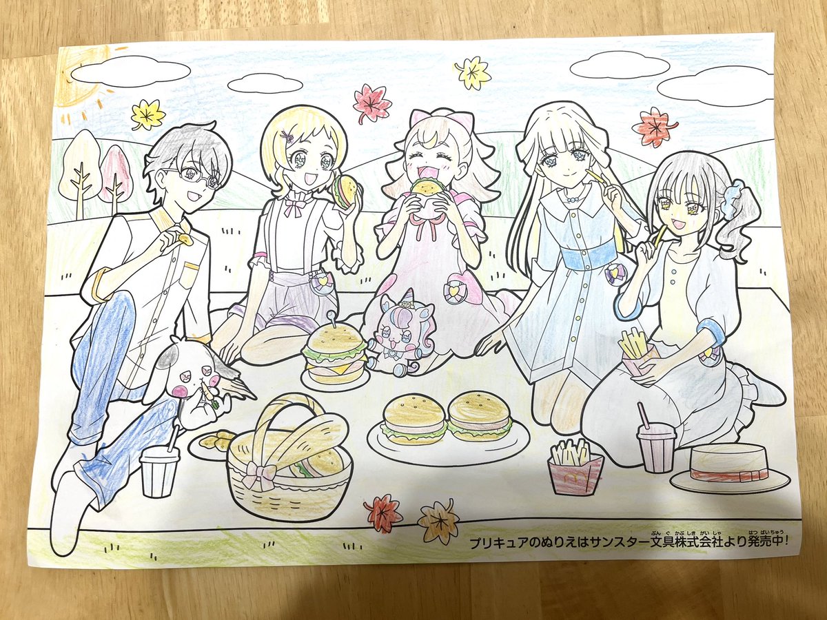 7歳　わんだふるぷりきゅあが大好きな娘♡
キャンペーンに参加させて頂きます🙇‍♀️

#わんだふるぬりえキャンペーン