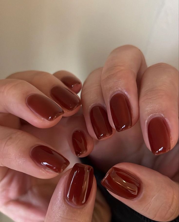 brown nails for fall