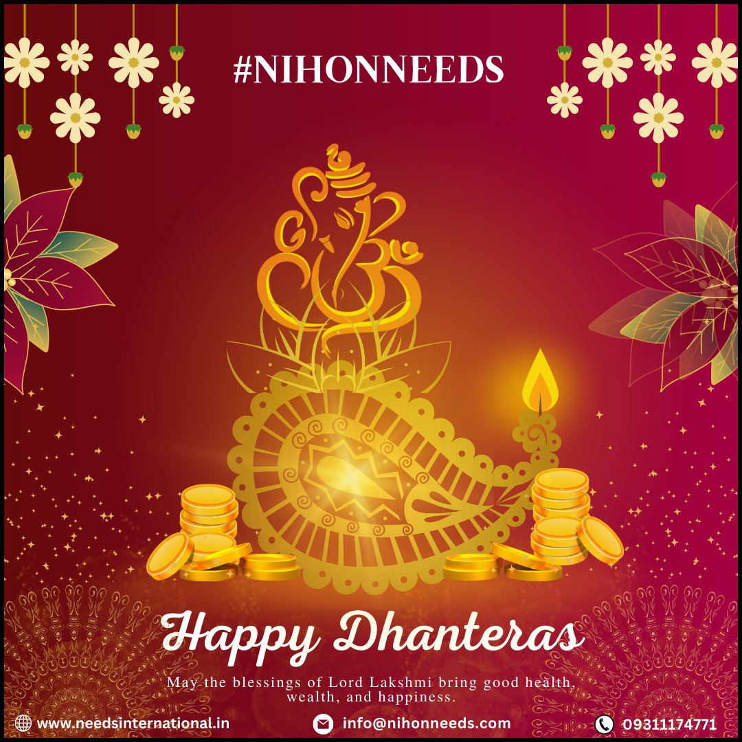 NihonNeeds's tweet photo. "May the blessings of Dhanvantari and Lakshmi guide you towards a future of health and success" #happydhanteras💰🙏🏻😇 #dhanteras #Dhanteras #Dhanteras2024 #dhanterasspecial #dhanteraspooja #laxmipuja #godesslaxmi #lorddhanvantari #dhanvantari https://t.co/lGnFpc99cU