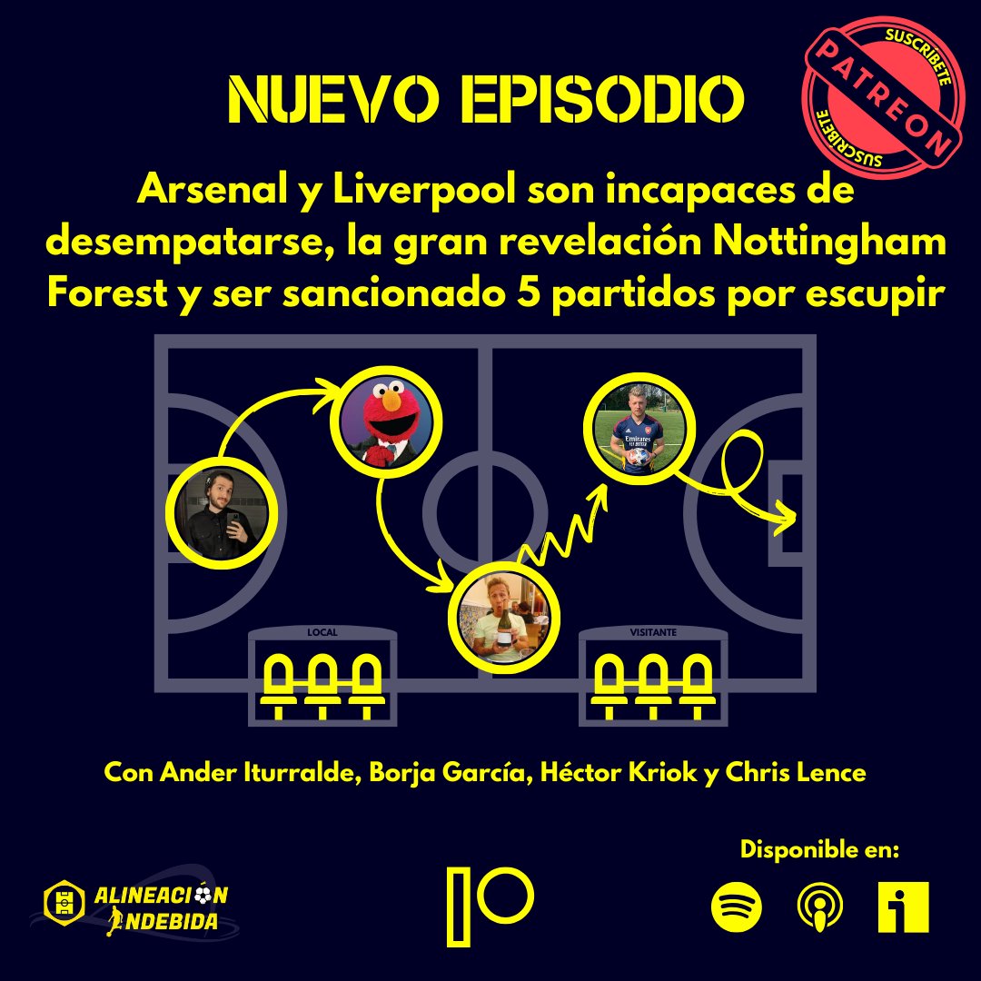 💥NUEVO EPISODIO DE <a href="/PodcastIndebido/">Alineación Indebida</a>💥

El fascinante partido entre Arsenal y Liverpool y cómo salen ambos equipos, otro día de Cole Palmer-a, el increíble Chris Wood, 2 años de Emery en el Villa, Ten Hag y mucho más.

Con <a href="/forestlive/">Forestlive 🇪🇺🏳️‍🌈 #Woke</a> <a href="/Kriok/">Kriok カリオカ</a> <a href="/CMLence/">Chris L.</a> y yo: open.spotify.com/episode/3T0Qsi…