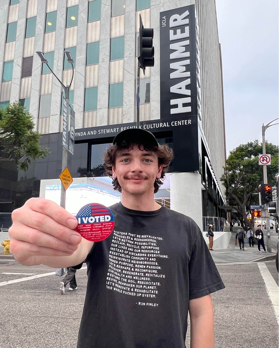 🚙🗳️🇺🇸 The Hammer Museum at UCLA in Westwood Village is an official Presidential Vote Center starting on Saturday, November 2. 

POLLING HOURS
Early Voting Period: Saturday, Nov 2–Monday, Nov 4, 10AM–7PM
Election Day: Tuesday, Nov 5, 7AM–8PM

hmmr.buzz/VOTE24