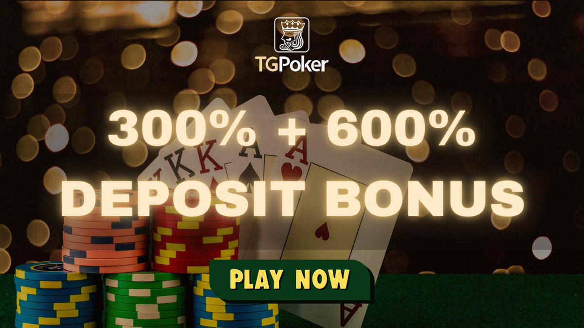 Layler1sports's tweet photo. Don't miss out on our incredible 900% deposit bonus offer! 🚀💰 deposit now and play with more than what you put in! 💵

Don't wait, claim your bonus and start winning big today!

TGPoker Official Channel :  
 
https://t.co/WkgJnkwHWa     

 #TGPoker #Poker #crypto #bsc #cryptocurrency #gambling #gaming