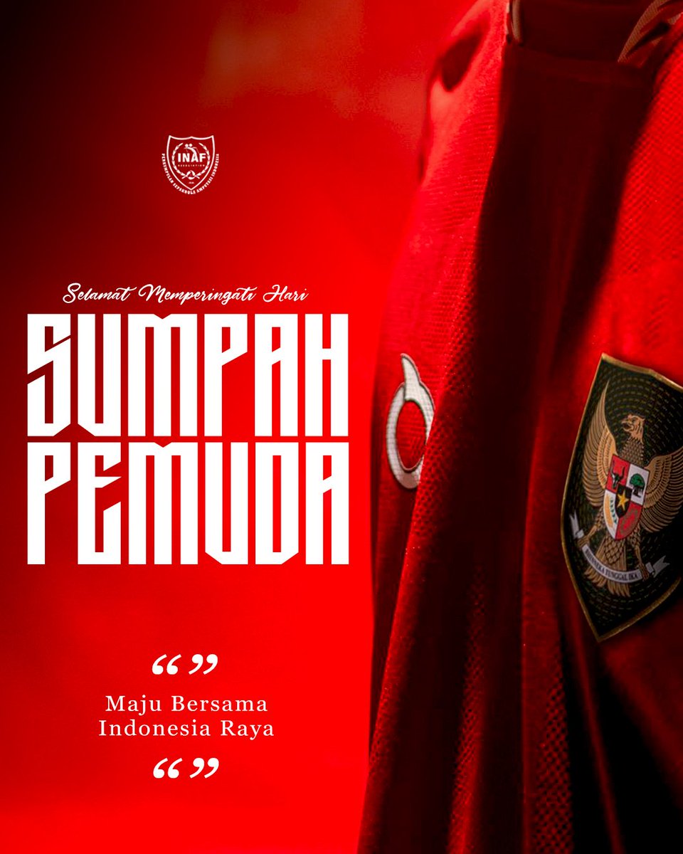 Selamat hari sumpah pemuda untuk seluruh pemuda &amp; pemudi Indonesia. 
Maju Bersama, Indonesia Jaya! ✊🇮🇩
#HariSumpahPemuda2024 #indonesiaamputeefootball  #kitasatu #kitasama #kitaindonesia #kitagaruda #timnassepakbolaamputasiindonesia