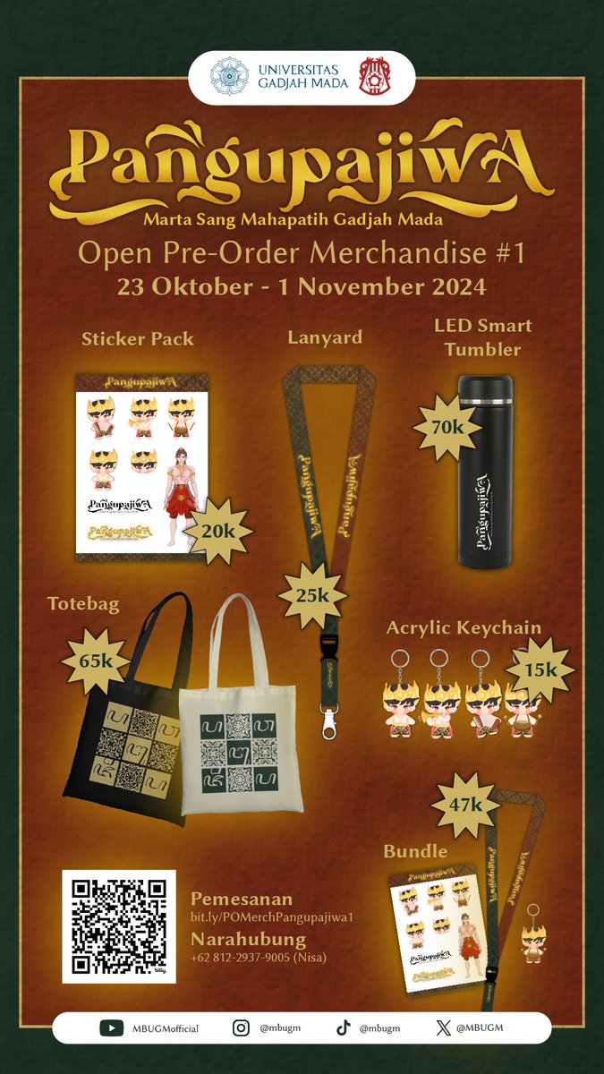 Tunggu apalagi? Yuk segera checkout tiket Pangupajiwa dan merchandisenya!