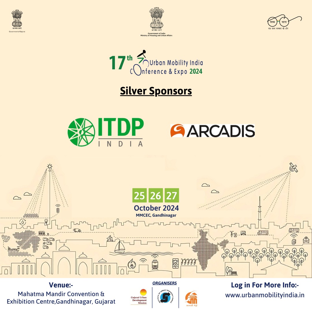 Silver sponsors at the 17th Urban Mobility India Conference &amp; Expo 2024 

📅 October 25-27, 2024 | 📍 Gandhinagar, Gujarat
🌐 More info: urbanmobilityindia.in

#UMI2024 #UrbanTransport #SustainableCities #UrbanMobility