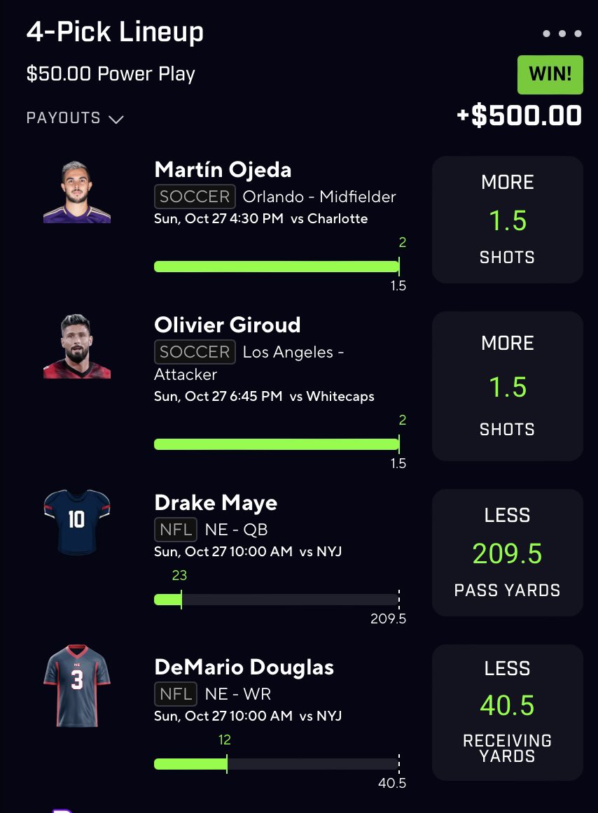 BlitzBetzEV's tweet image. Football Correlation = Infinite Money 📈

We have profited every single week 🤷‍♂️ 

DM me “🏈” for 30% off ⬇️

👉 whop.com/blitz-betz 👈

#prizepicks #fliff #nfl #correlation