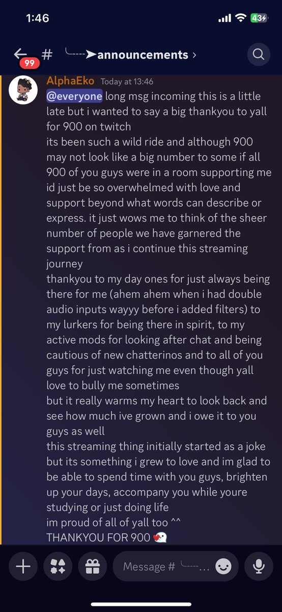 usually id say twitter saw it first but this time the discord saw it first. THANKYOU ONCE AGAIN FOR 900!! ♥️
