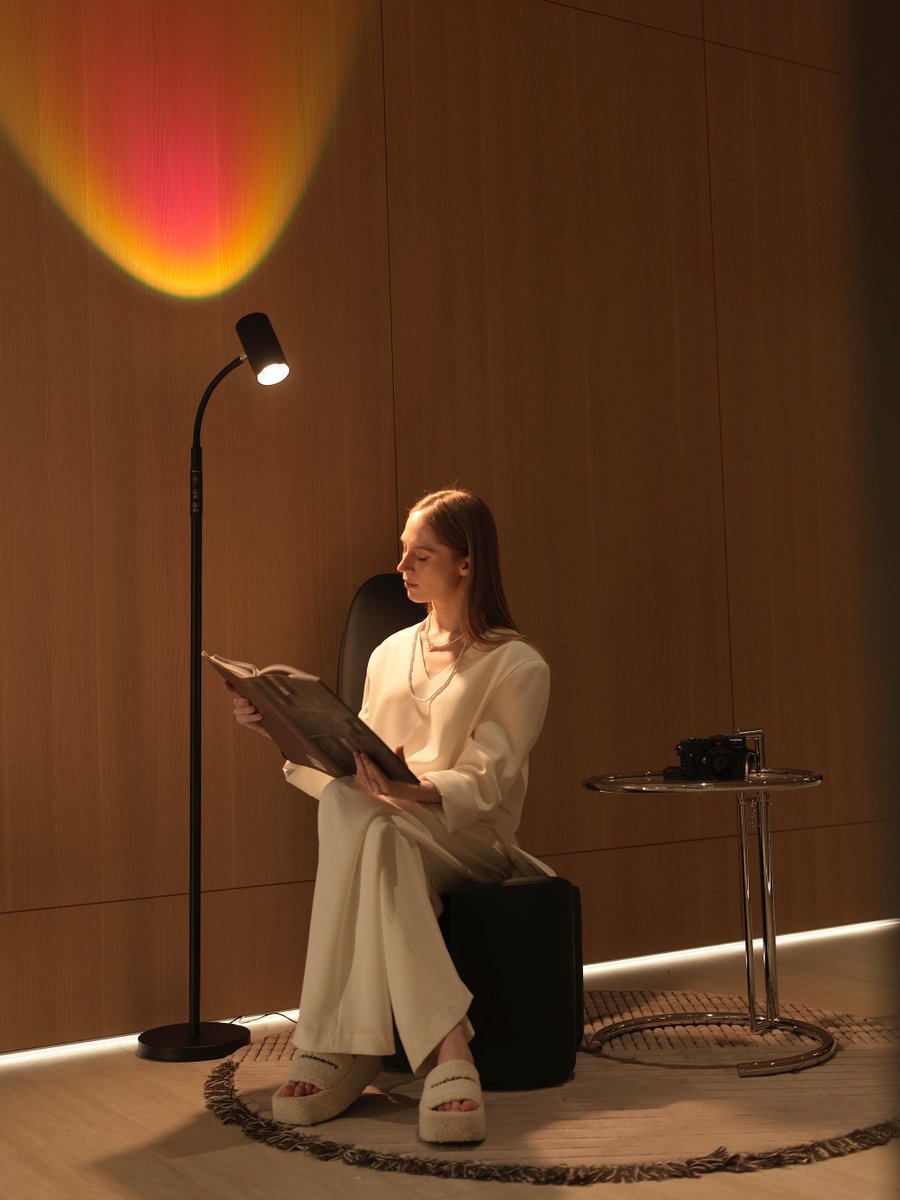 Glowrium Home: A floor lamp can truly elevate the ambiance of your space 📷 #HomeDecor #AmbientLighting #SmartLiving #GlowriumLighting #CozyHome