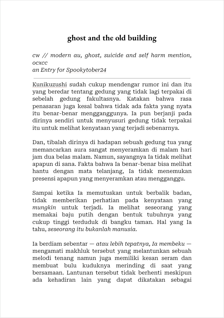 starnovena's tweet photo. [ #starrywind ] modern au

sebuah cerita yang terkubur dalam sejarah yang tidak akan pernah terungkap, dengan sosok makhluk penasaran yang menjadi penghuni tetap. 

[ #gearchive夢 - #gearchive_story ] https://t.co/vuKv0GjRne