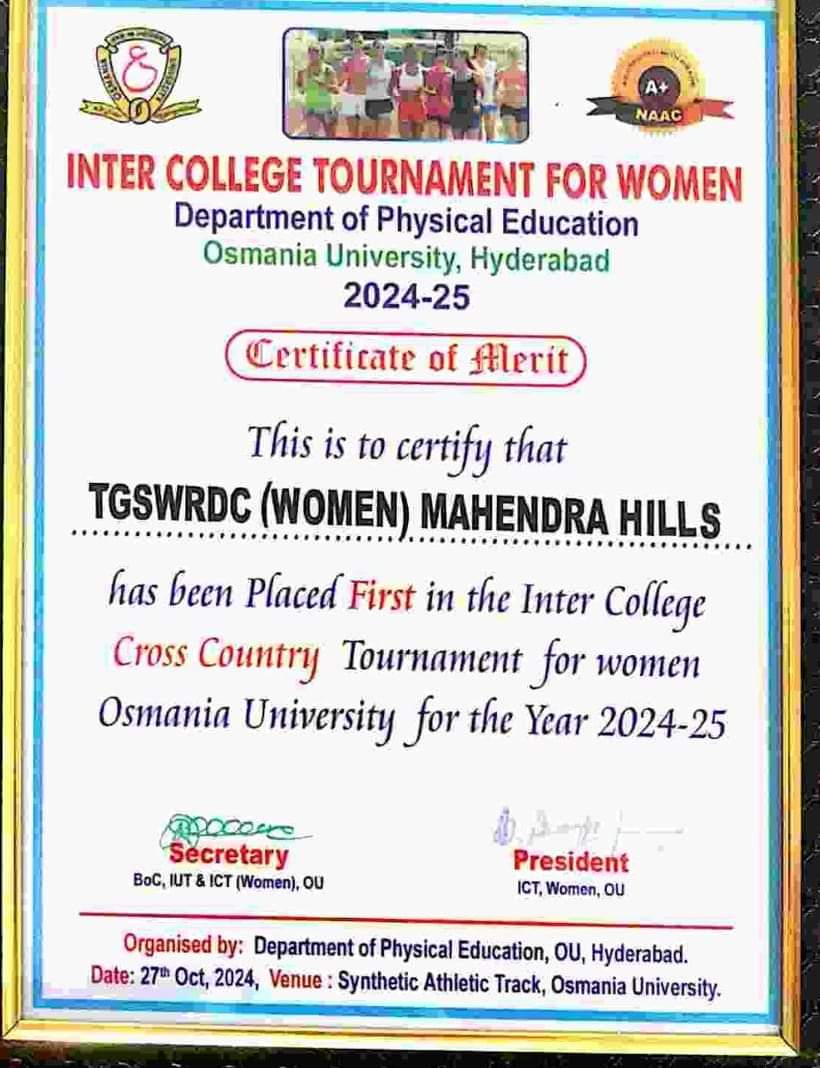 DrJabbu's tweet photo. Congratulations TGSWRDC (Women) Mahendrahills! 10k-Cross Country Team Champions at Inter College Tournament, Osmania University! Mallika (Gold) &amp; Anusha (Silver) shine! Special thanks to coaches Mr. Bixapathi &amp; Mr. ParushaRam! https://t.co/s4SzWQrBo0