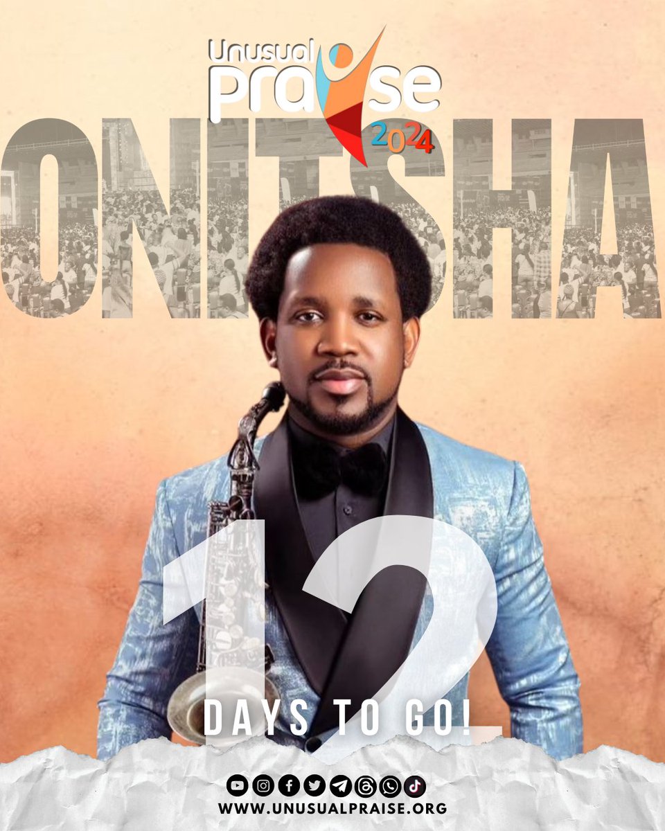unusualpraise's tweet photo. 12 daya to go!
@beejaysaxb will be ministering live!
You should join us
Friday November 8th 2024
At the Basilica of the Most Holy Trinity, Onitsha
5pm till dawn
#UP2024 #UnusualPraise2024 #UPOnitsha2024 #UPLagos2024 #GiveawaySeason https://t.co/Mc51J2ZImh