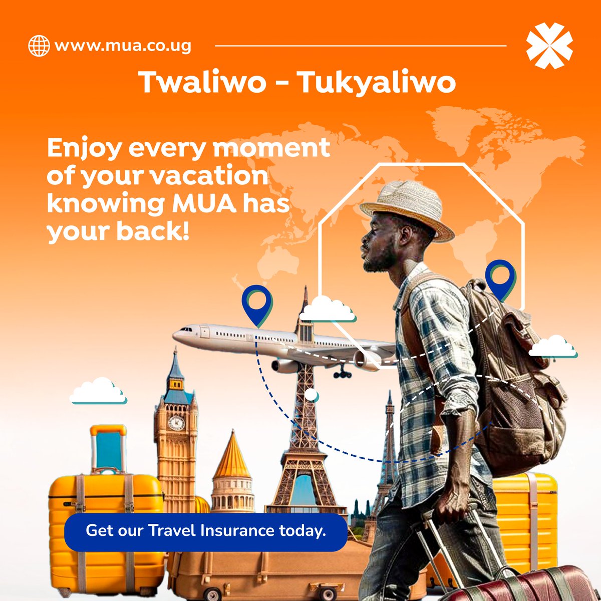 MuaUganda's tweet photo. From missed flights to medical emergencies abroad, MUA's Travel Insurance ensures that your journey is stress-free.

Visit https://t.co/OhuZJVr6m6 to learn more about our Travel Insurance cover.

#MUATukyaliwo https://t.co/Zp2hwqmWk4