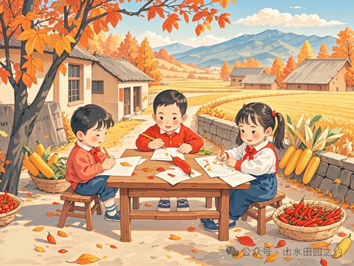 放学后
我们坐在门口一起写作业

#童年记忆