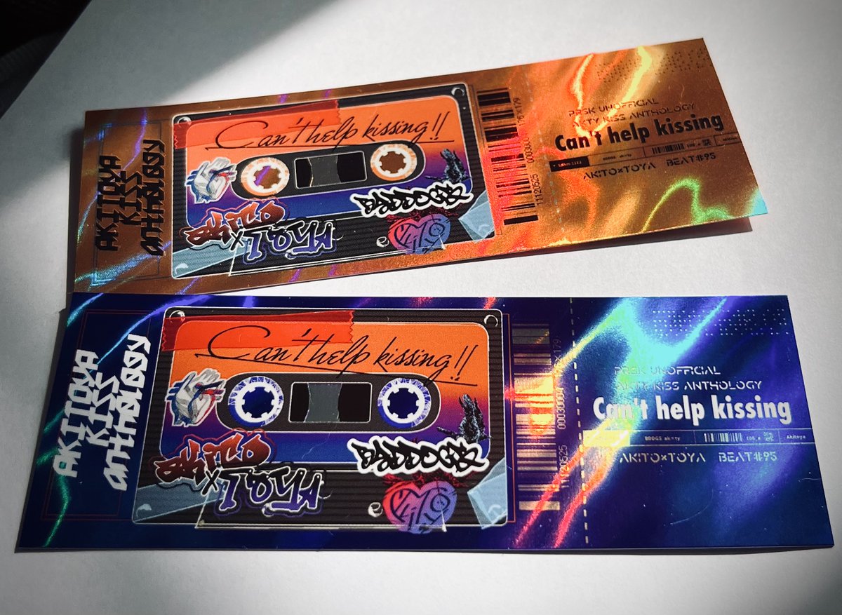 ˗ˏˋ 彰冬キスアンソロジーノベルティ① ˎˊ˗
🎫SS付チケット風しおり（２枚組）🎫