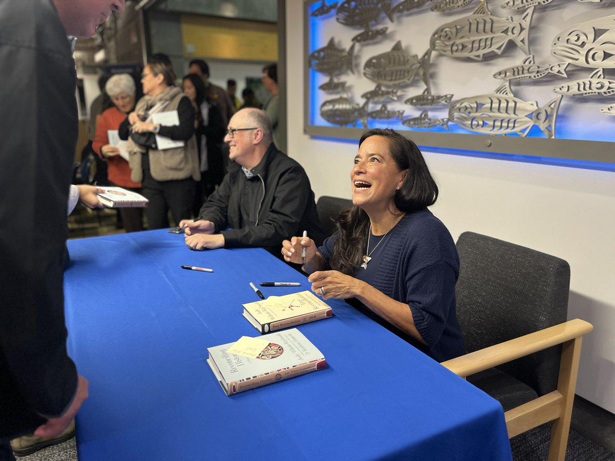 WestVanLibrary's tweet photo. It was a full house in the Library tonight celebrating the launch of
@Puglaas and @Rezadar9
’s new book! Thank you to
@IronDogBooks
for making this happen and to everyone who attended. 📚 #ReconcilingHistory https://t.co/AOJoQf7kvp