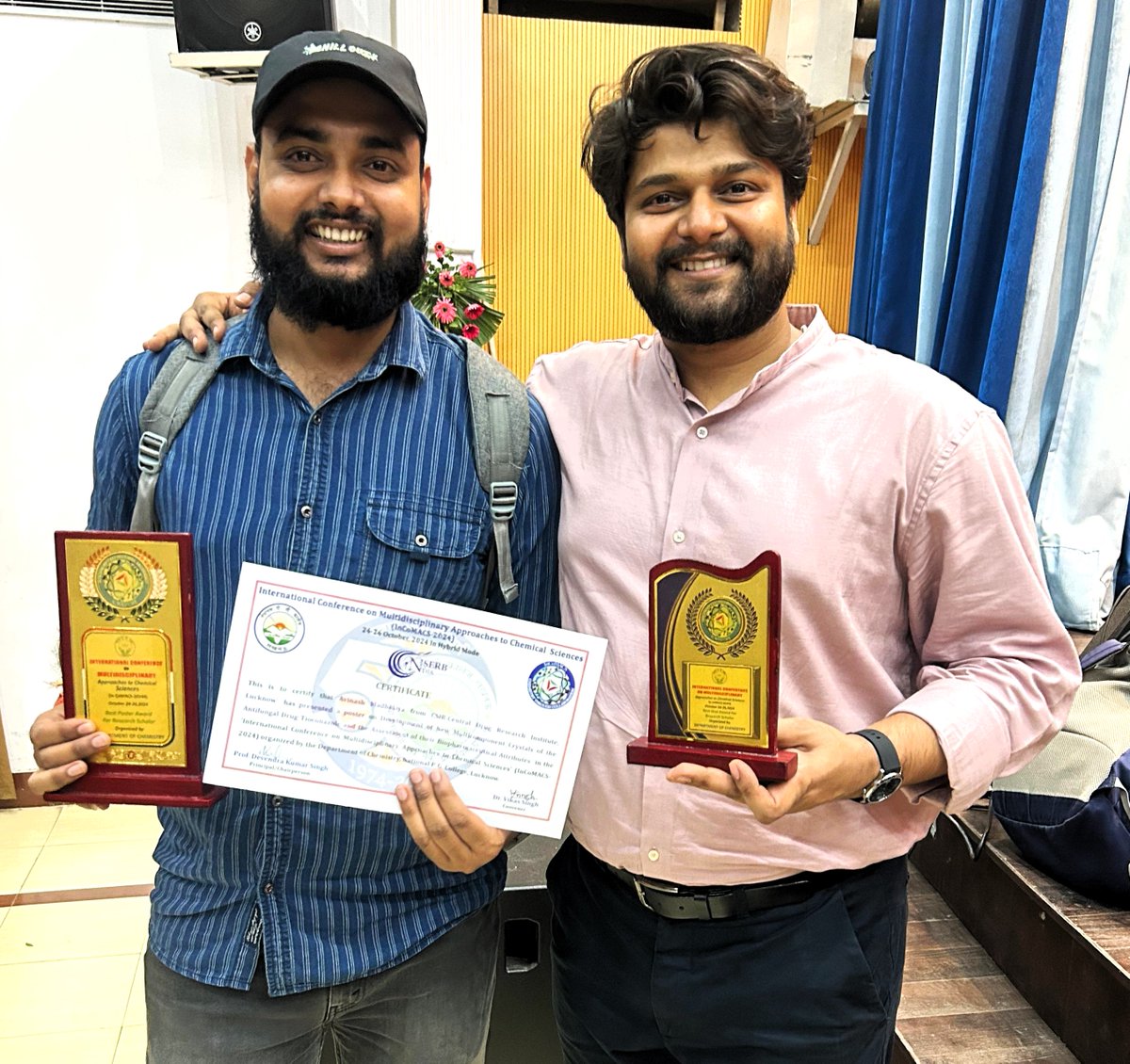 Aditya Trivedi (@aktapure) on Twitter photo The achievement was made more memorable because I won alongside <a href="/kumaravilu/">Avinash Madhesiya ๐ฎ๐ณ</a>, my old friend and batchmate from the Department of Chemistry, at <a href="/lkouniv/">University of Lucknow</a>. Congratulations to you too, Avi! The achievement was made more memorable because I won alongside <a href="/kumaravilu/">Avinash Madhesiya ๐ฎ๐ณ</a>, my old friend and batchmate from the Department of Chemistry, at <a href="/lkouniv/">University of Lucknow</a>. Congratulations to you too, Avi!