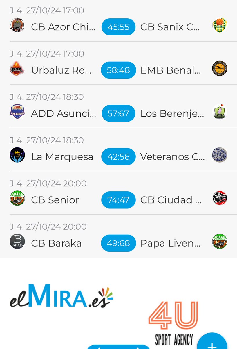 LIGASLBA's tweet photo. ADAAB del Sur. Resultados y clasificacion tras la jornada del día 27 de octubre de 2024. Saludos https://t.co/jZMGthEZ5k
