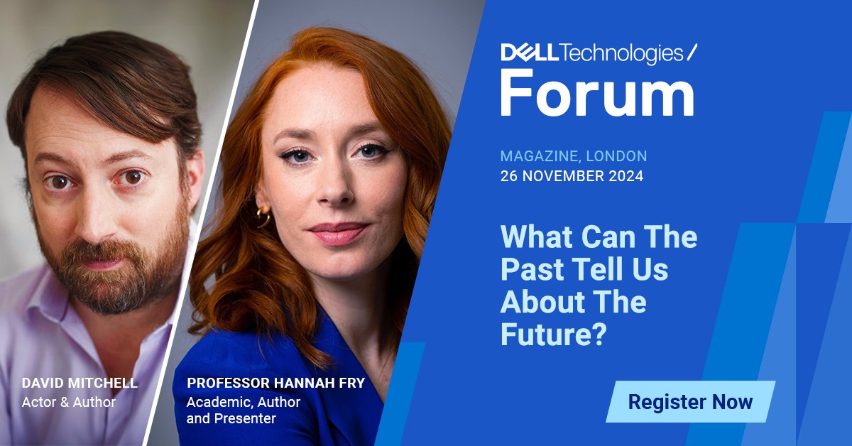What can the past tell us about our future? 

Join Prof. Hannah Fry &amp; David Mitchell in conversation at Dell Technologies Forum London on 26 Nov. 

dell.to/4eWSvUT

#DellTechForum #iWork4Dell #iwork4dell