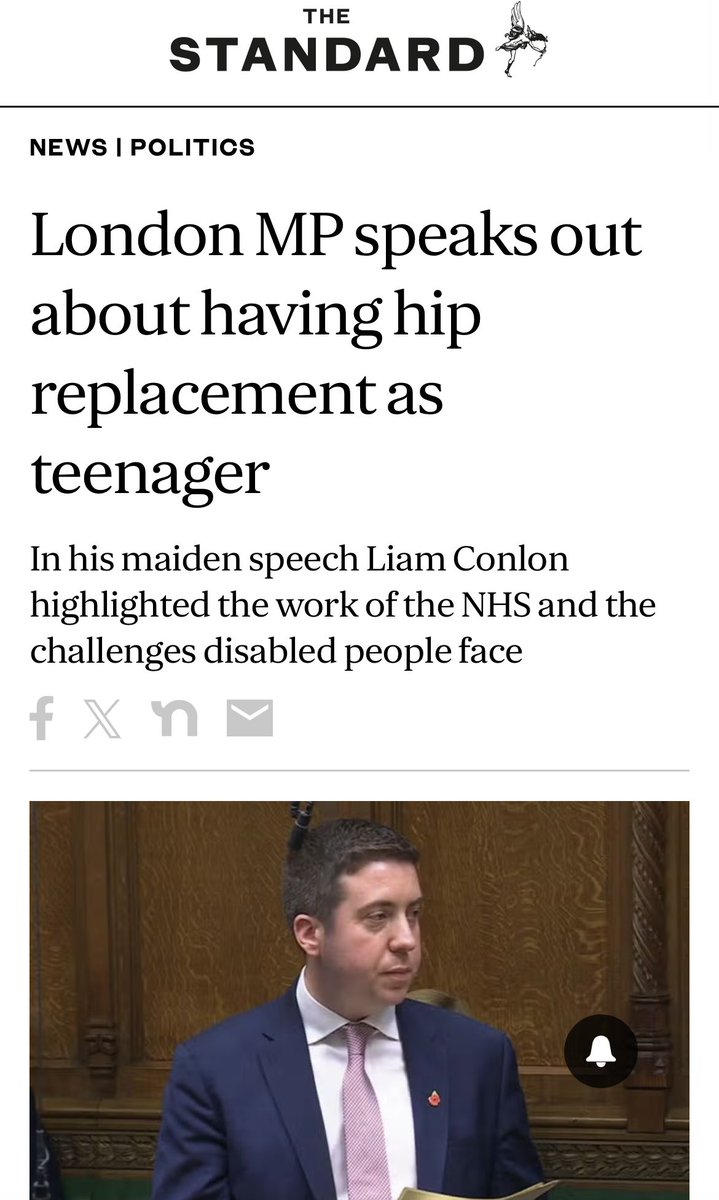 Thank you to everyone who’s been in touch since my maiden speech.

The messages I’ve had from NHS staff, disabled people, and families with children in hospital have been moving and really appreciated.

I’ll use my voice to stand up for you in Parliament.

standard.co.uk/news/politics/…