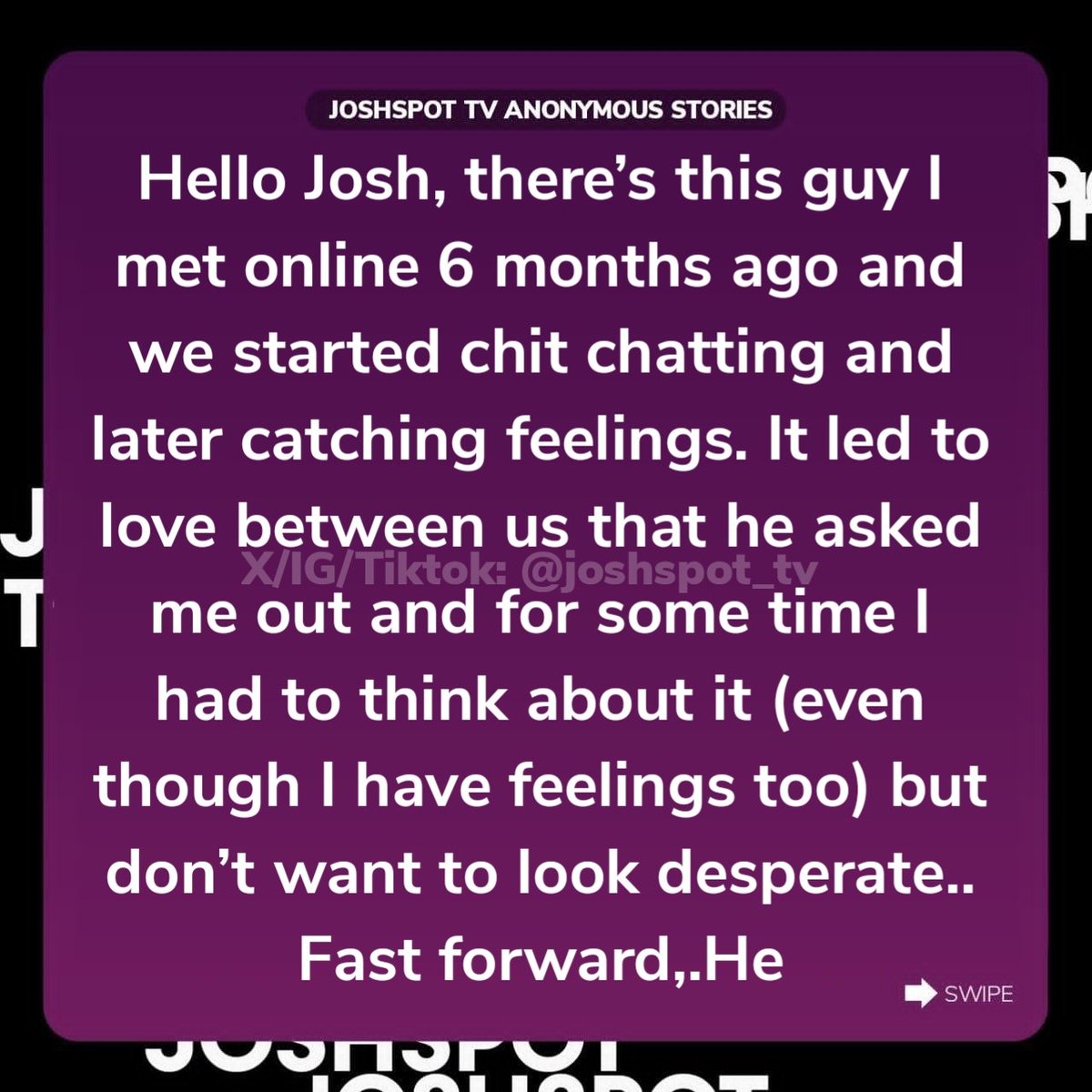joshspot_tv's tweet photo. "I mistakenly had a one night experience with my boyfriend's bestfriend😔"

A thread 🍿👇 https://t.co/DAJlzcmIIU