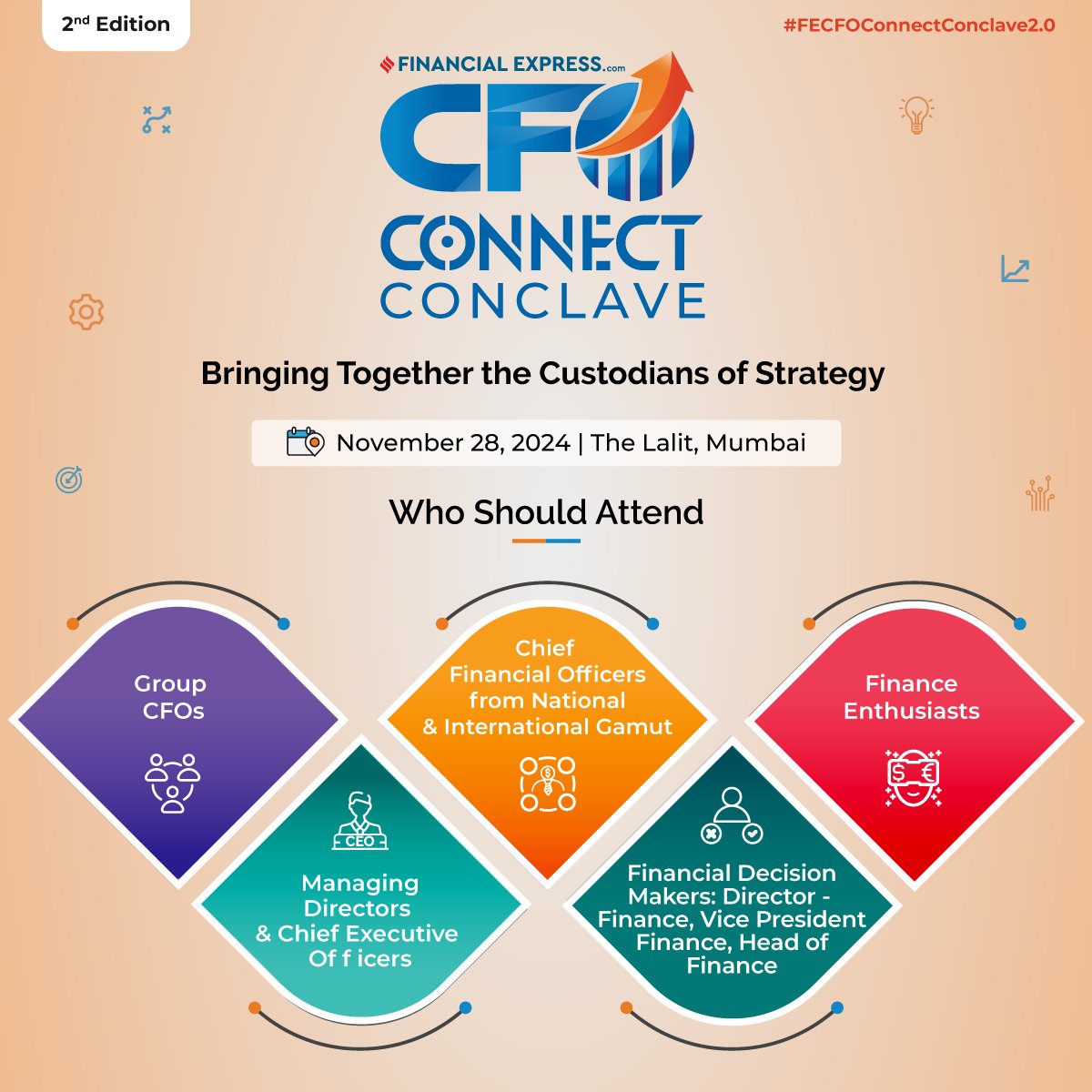 FinancialXpress's tweet photo. Looking to gain a competitive edge in today's dynamic business landscape?
Join us at the #FECFOConnectConclave, a premier event where top finance leaders converge to drive innovation.
📍 The Lalit, Mumbai
📅 28 November 2024
Register Now: https://t.co/sMNPfJCEA1
#CFOConnect https://t.co/2OQJdBQS9b