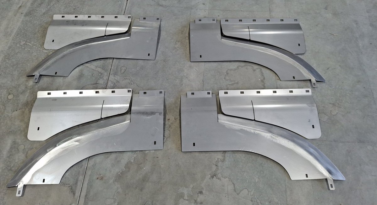 Sum stainless Jd hdr front skids not much fun forming these buggers