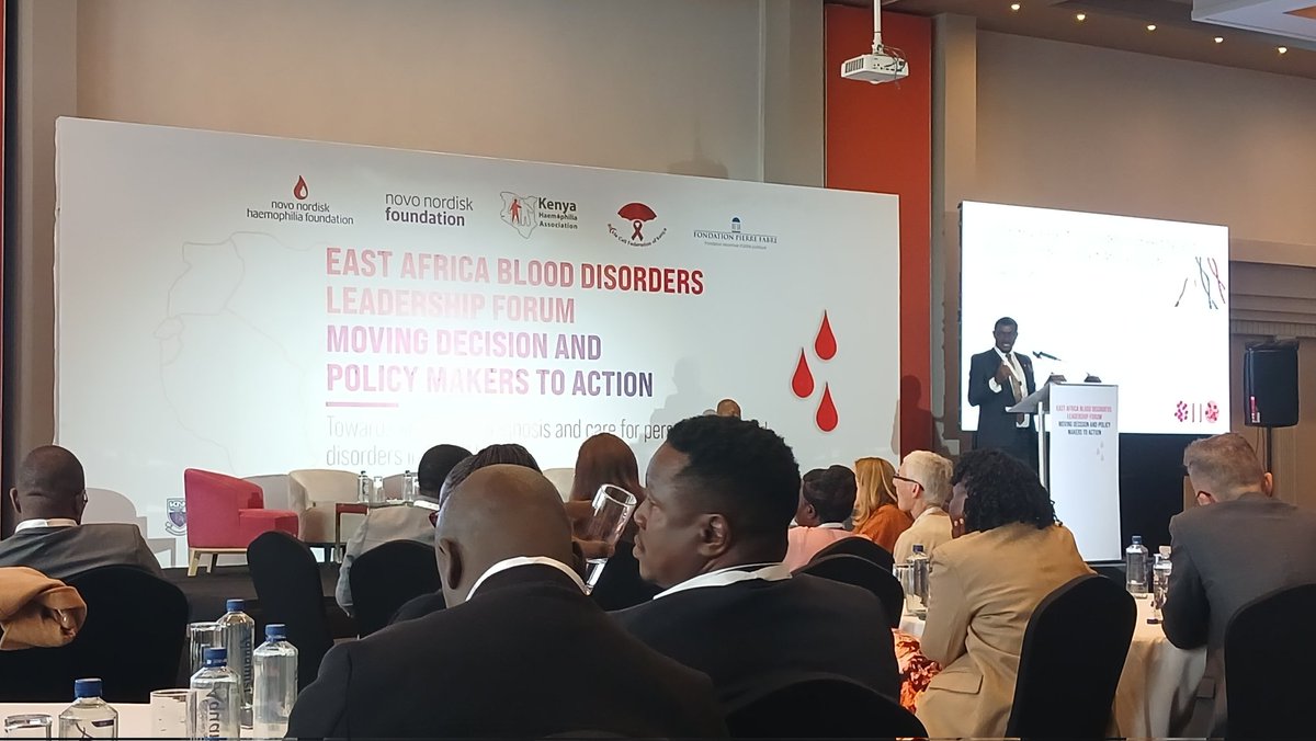 Isaacchamp1's tweet photo. Honored to represent RHIF at the East Africa Blood Disorders Forum in Nairobi! With leaders and policymakers gathered at Mercure Hotel, we're pushing forward the agenda of impactful policy change for blood disorder management in the region. #PolicyToAction #HealthAdvocacy #RHIF https://t.co/6C3kOTEpVH
