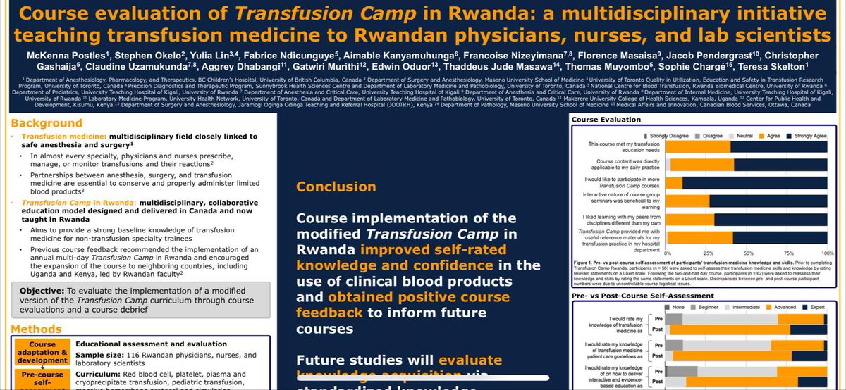 Teresa Skelton (@terriskeltoncan) on Twitter photo Great to see our coop student Mckenna Postles presenting work on Transfusion Camp Rwanda at #CCGH2024.
<a href="/PART_BCCH/">Pediatric Anesthesia Research Team (PART)</a>
<a href="/dryulialin/">Yulia Lin</a>
<a href="/apothecaryman/">Jacob Pendergrast</a>
<a href="/BCChildrensHosp/">BC Children's Hospital</a>
<a href="/BCCWH_Global/">The Institute for Global Health (IGH)</a> Great to see our coop student Mckenna Postles presenting work on Transfusion Camp Rwanda at #CCGH2024.
<a href="/PART_BCCH/">Pediatric Anesthesia Research Team (PART)</a>
<a href="/dryulialin/">Yulia Lin</a>
<a href="/apothecaryman/">Jacob Pendergrast</a>
<a href="/BCChildrensHosp/">BC Children's Hospital</a>
<a href="/BCCWH_Global/">The Institute for Global Health (IGH)</a>