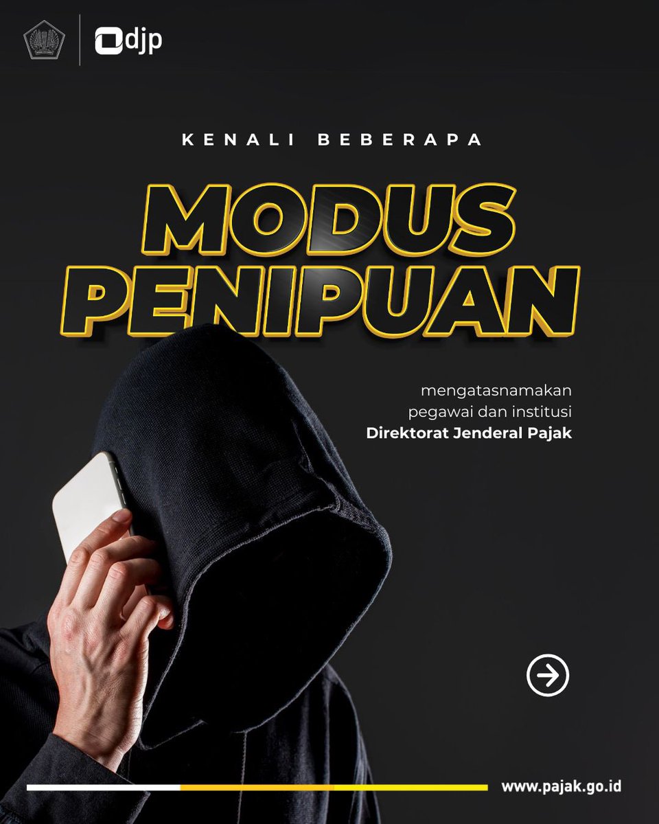 masfalih's tweet photo. #KawanPajak, waspada terhadap segala bentuk penipuan yang mengatasnamakan DJP, sebagaimana tayangan berikut: https://t.co/adXe1kaeRK