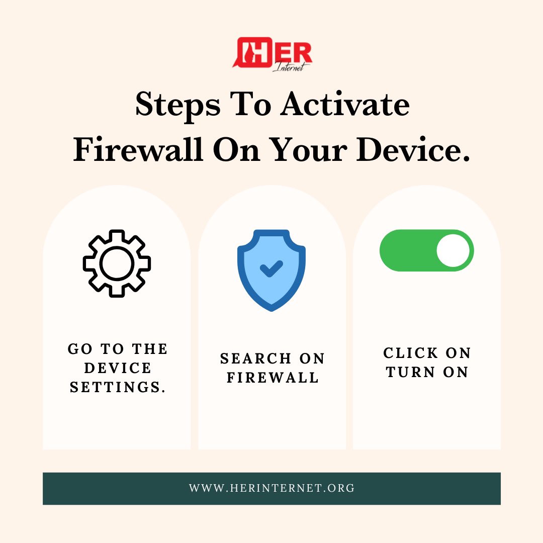 Building your digital defenses? 🔐

Start with a firewall. A firewall is a computer network security system that restricts internet traffic in to, out of, or within the private network. Follow these steps to activate your firewall on your device. 

#CyberSecurityAwarenessMonth